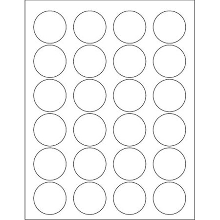 Officespace 1.625 in. White Circle Laser Labels, 2400PK OF2833536